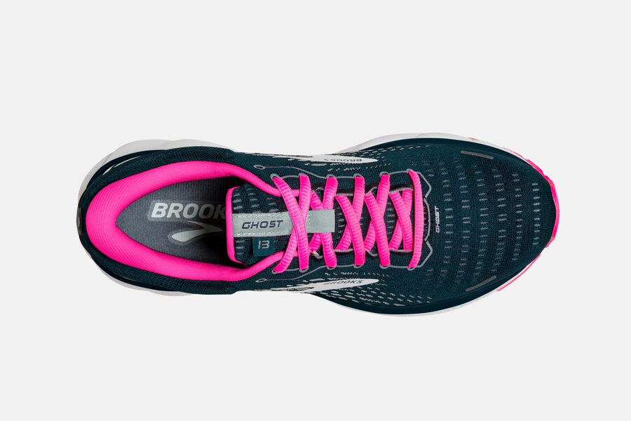 Brooks Israel Ghost 13 Road Running Shoes Womens - Navy/Pink - SGV-695172